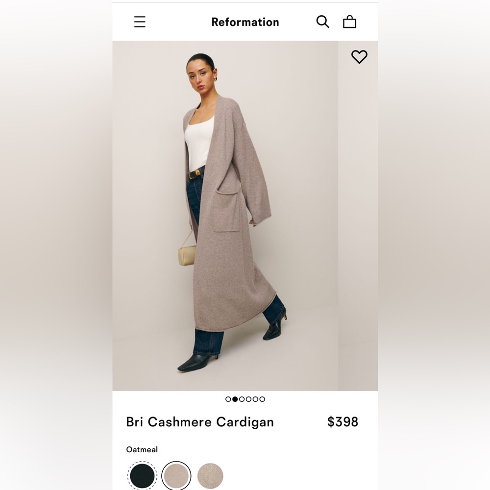 Reformation Bri Cashmere Cardigan